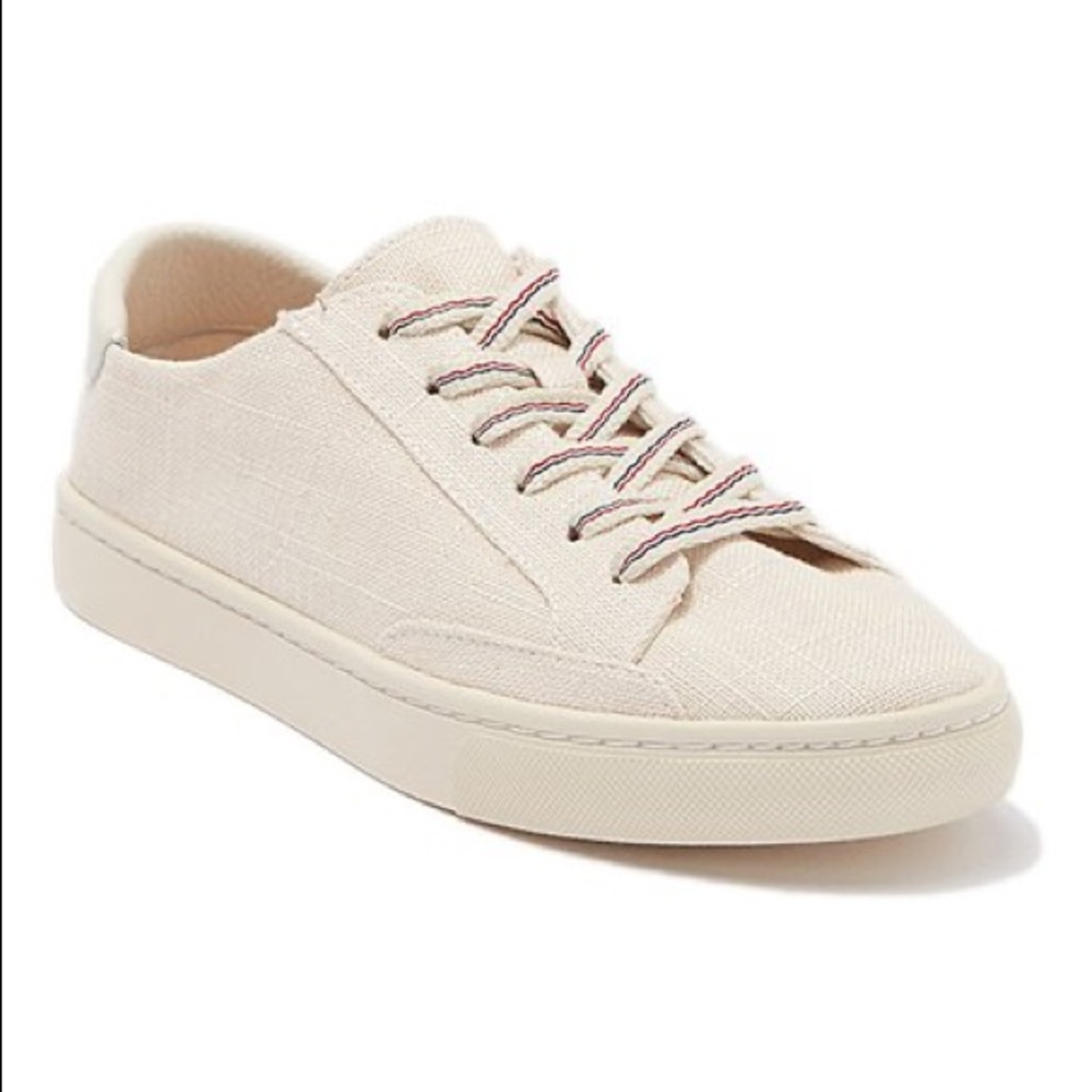 NWOT Soludos Ibiza Linen Lace-up Sneakers Blush 6